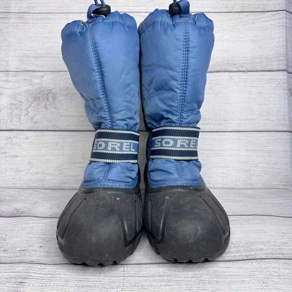 Sorel Cub Kids Blue Navy Waterproof Insulated Winter Snow Boots‎ Size 5